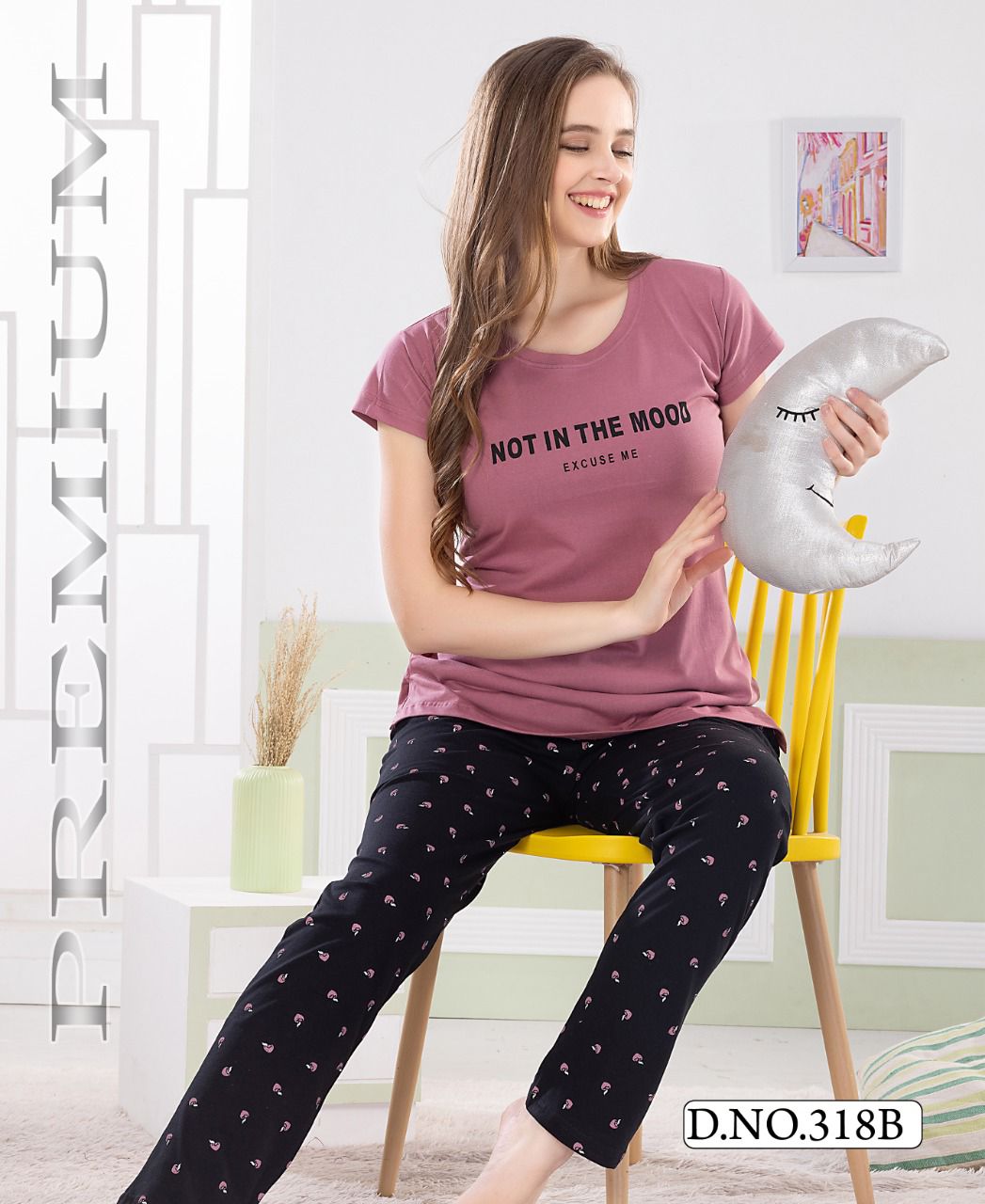Ft 318 Night Wear Hosiery Cotton Shinker Latest Night Suits Collection